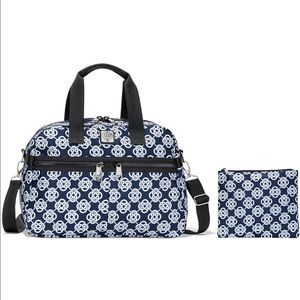 Brighton Jetsetter Duffel Blue and Black